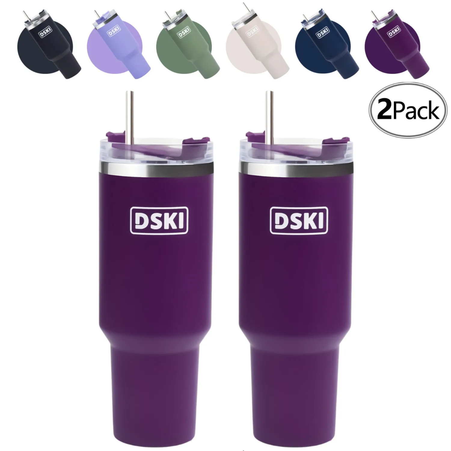2 40oz insulated vacuum cups with straw lids,Enjoy sustainable heating and cooling,travel water cups are more reassuring-purple
2 40oz insulated vacuum cups with straw lids,Enjoy sustainable heating and cooling,travel water cups are more reassuring-purple