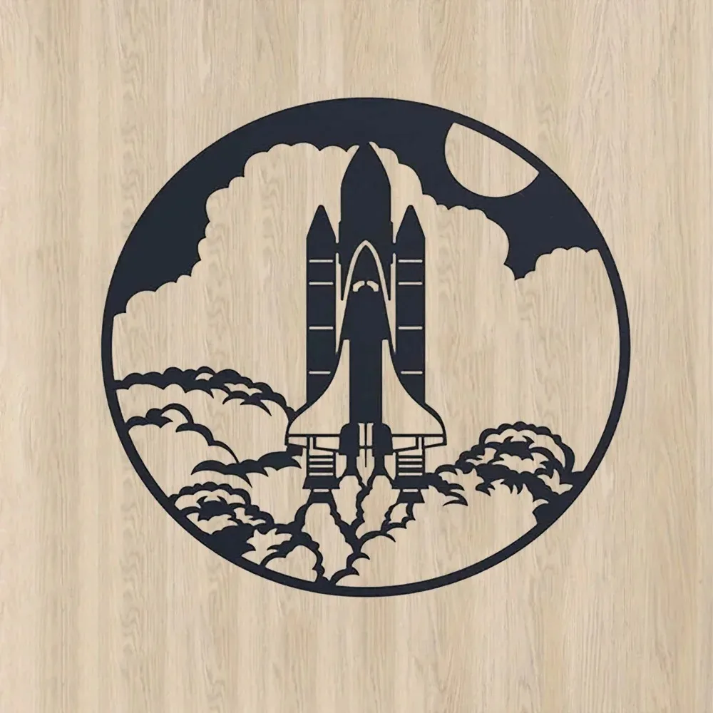 Space Rocket Metal Wall Art Round Silhouette Iron Sculpture for Living Room Home Decor Modern Decoration
Space Rocket Metal Wall Art Round Silhouette Iron Sculpture for Living Room Home Decor Modern Decoration