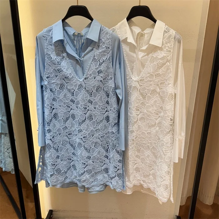 Commuter Lace Overlay irt Dr Two-piece Set Hollow out Collar Long Sve V-ne Mid-length Korean Sle Ci Commute
Commuter Lace Overlay irt Dr Two-piece Set Hollow out Collar Long Sve V-ne Mid-length Korean Sle Ci Commute