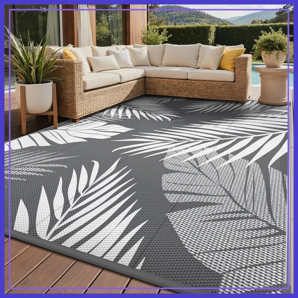 8x10 Waterproof Reversible Outdoor Rug for Patio Camping RV Picnic Backyard Deck Balcony Porch Beach Grey White
8x10 Waterproof Reversible Outdoor Rug for Patio Camping RV Picnic Backyard Deck Balcony Porch Beach Grey White