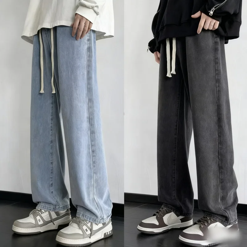 2026 New Korean Men's Casual Long Jeans Classic Man Straight Denim Wide-leg Pants Gyms Solid Color Light Blue Grey Black M-3XL
2026 New Korean Men's Casual Long Jeans Classic Man Straight Denim Wide-leg Pants Gyms Solid Color Light Blue Grey Black M-3XL