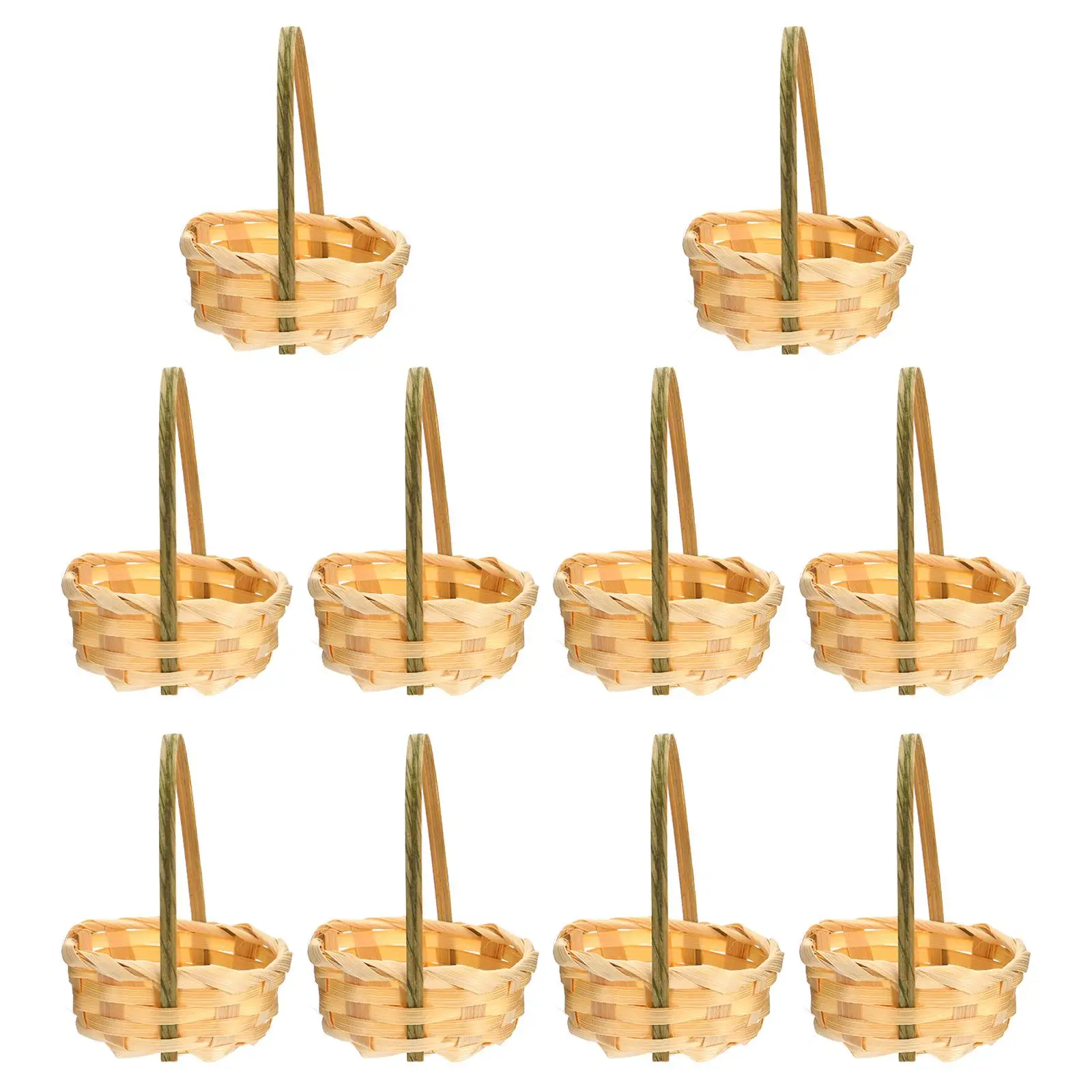 10Pcs Mini Bamboo Hand Woven Basket Flower Pot Storage Decorative Baskets Fruit Baskets Home Storage ganization Plant Holders
10Pcs Mini Bamboo Hand Woven Basket Flower Pot Storage Decorative Baskets Fruit Baskets Home Storage ganization Plant Holders