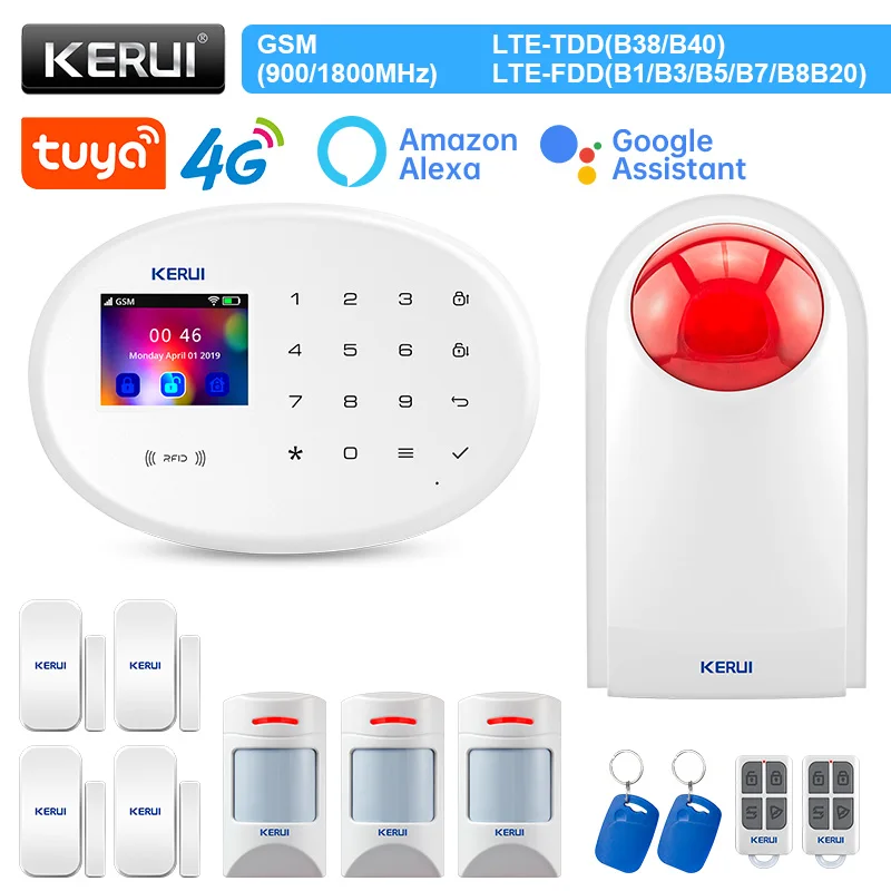KERUI Alarm System W204 4G Wireless Alarm Panel for House Tuya Smart Home Work With Alexa Opening Door Sensor Motion Detector
KERUI Alarm System W204 4G Wireless Alarm Panel for House Tuya Smart Home Work With Alexa Opening Door Sensor Motion Detector