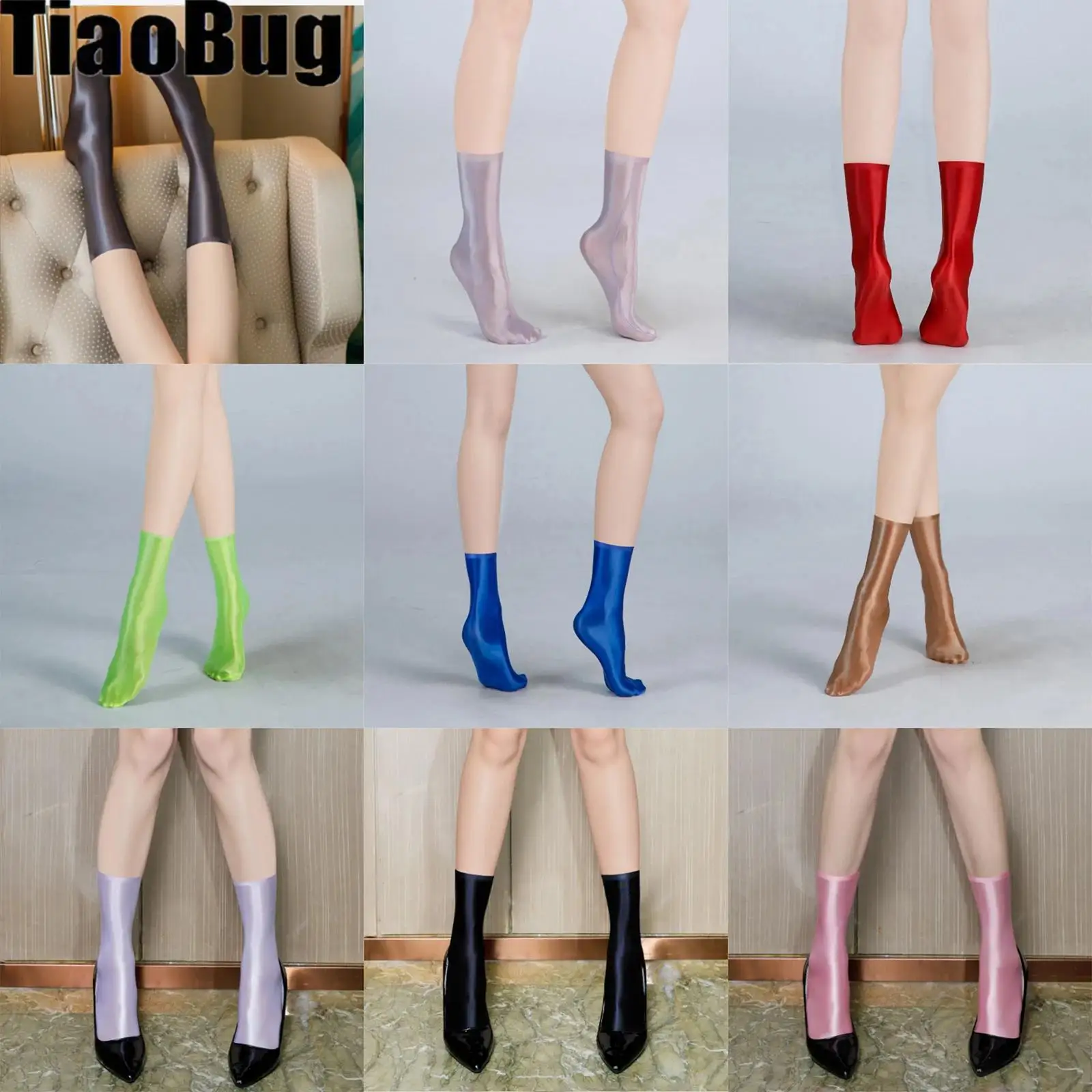 1 Pair Opaque Oil Shiny Sock Glossy Short Nylon High Stretchy Socking for Women Parties Cosplay Costumes Accessories
1 Pair Opaque Oil Shiny Sock Glossy Short Nylon High Stretchy Socking for Women Parties Cosplay Costumes Accessories