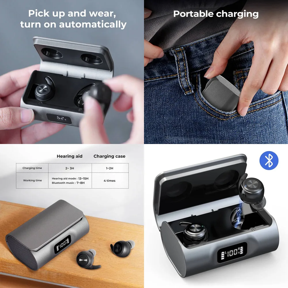 New Advanced Noise Cancelling Sound Amplifier In-ear Hearing Gear Earbuds Smart Rechargeable Lightweight Boost Hearing Earphones
New Advanced Noise Cancelling Sound Amplifier In-ear Hearing Gear Earbuds Smart Rechargeable Lightweight Boost Hearing Earphones