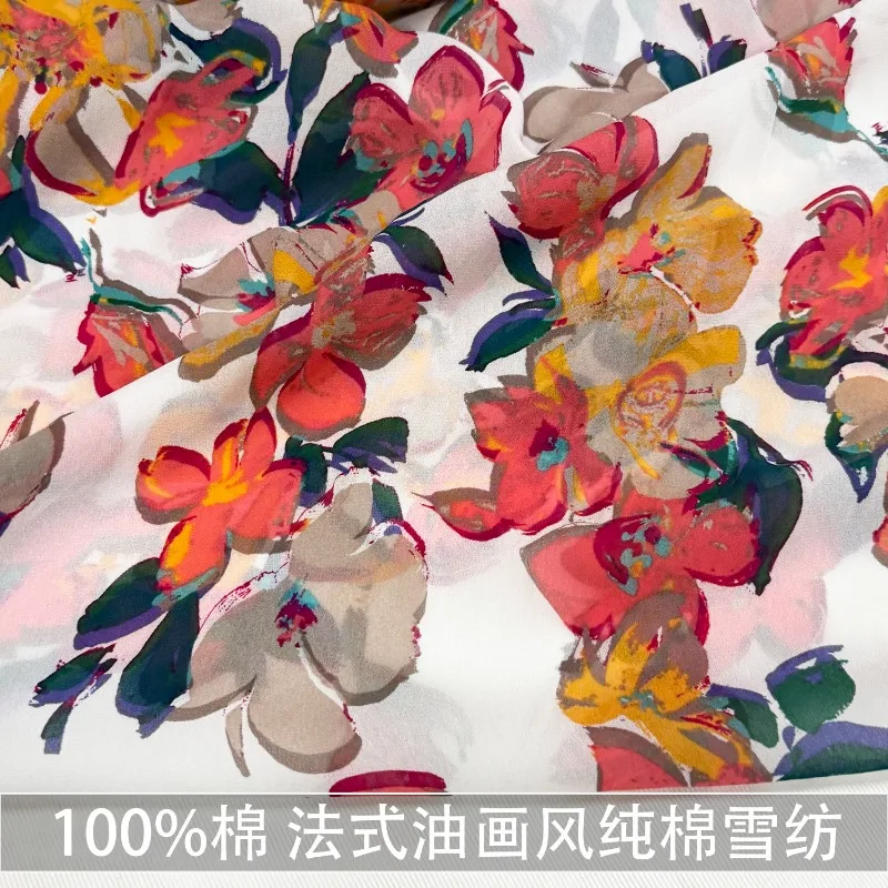 1Meter 100% Cotton French Oil Painting Style Printed Cotton Chiffon Fabric Elegant and Light Shirt Dress Cotton Fabric Summer
1Meter 100% Cotton French Oil Painting Style Printed Cotton Chiffon Fabric Elegant and Light Shirt Dress Cotton Fabric Summer
