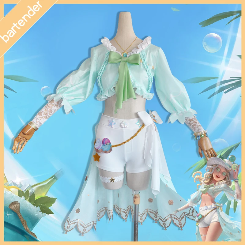 Identity V Bartender Cosplay Summer Sea Salt Special Beach Summer cool Skirt Women Costume
Identity V Bartender Cosplay Summer Sea Salt Special Beach Summer cool Skirt Women Costume