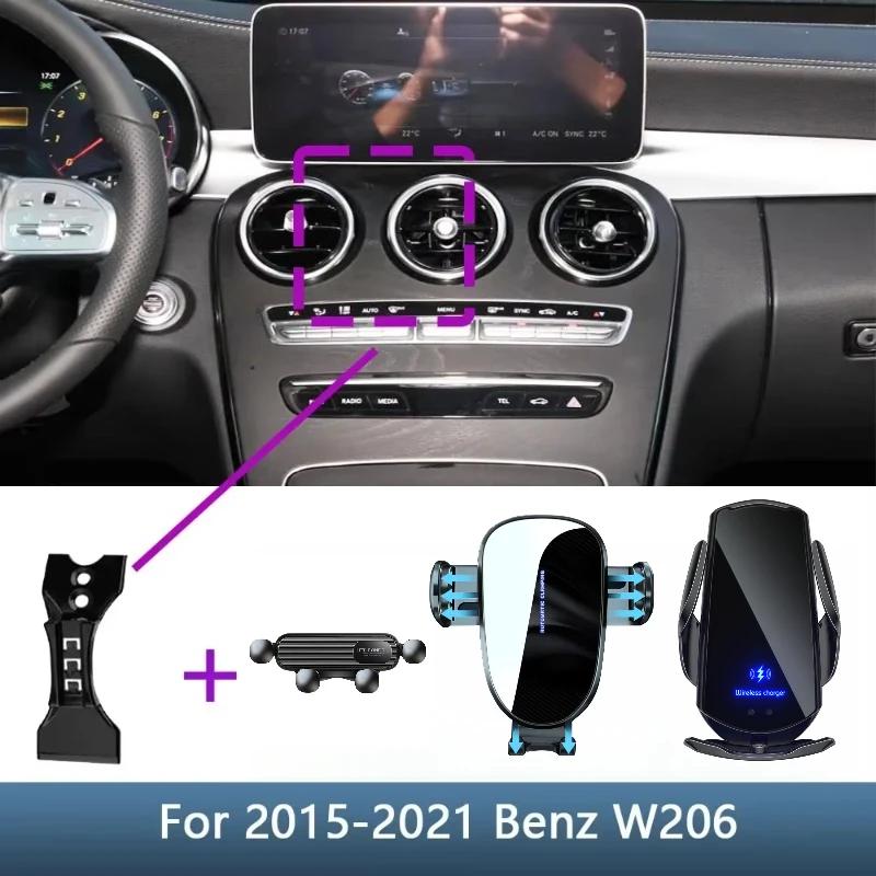 Phone Holder Car For Mercedes Benz C Class C200 260 300 W205 2015-2021 Special Fixed Bracket Base Wireless Charging Accessories
Phone Holder Car For Mercedes Benz C Class C200 260 300 W205 2015-2021 Special Fixed Bracket Base Wireless Charging Accessories
