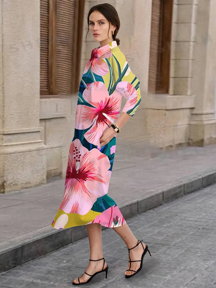 2024 Hawaiian Print Ladies Elegant Long-Sleeved Dress Spring and Autumn Urban Street Fashion Casual Single-Breasted Shirt Dress
2024 Hawaiian Print Ladies Elegant Long-Sleeved Dress Spring and Autumn Urban Street Fashion Casual Single-Breasted Shirt Dress