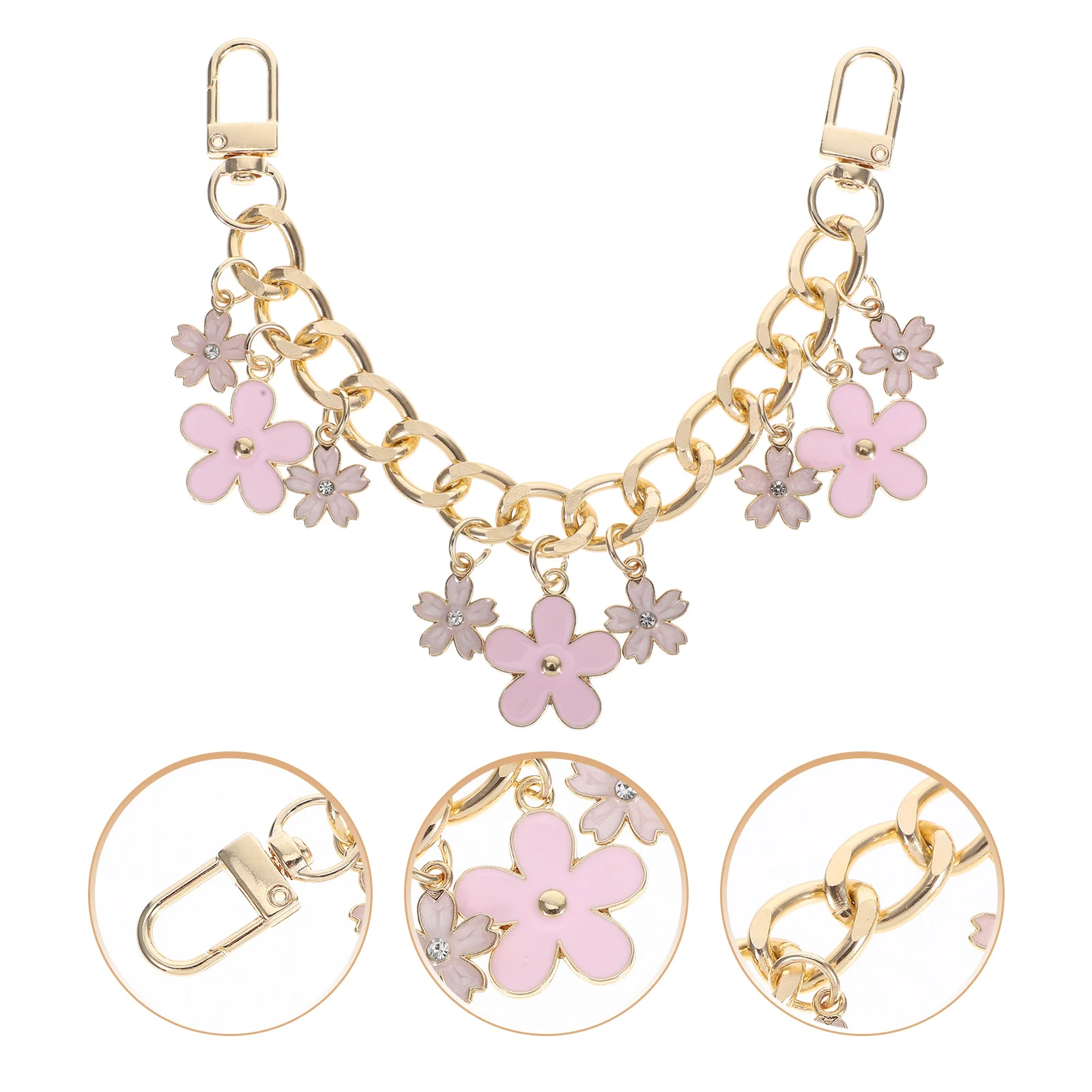 Flower Alloy Bag Chain Charm Purse Extender Replacement Strap Decorative Handbag Accessory Alloy Flower Chain for Bag
Flower Alloy Bag Chain Charm Purse Extender Replacement Strap Decorative Handbag Accessory Alloy Flower Chain for Bag