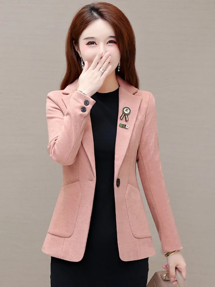 Fashion Casual Long Sleeve Blazer Simple All-match Vintage ClassicTemperament Streetwear Chic Fashion Office Ladies Blazer
Fashion Casual Long Sleeve Blazer Simple All-match Vintage ClassicTemperament Streetwear Chic Fashion Office Ladies Blazer