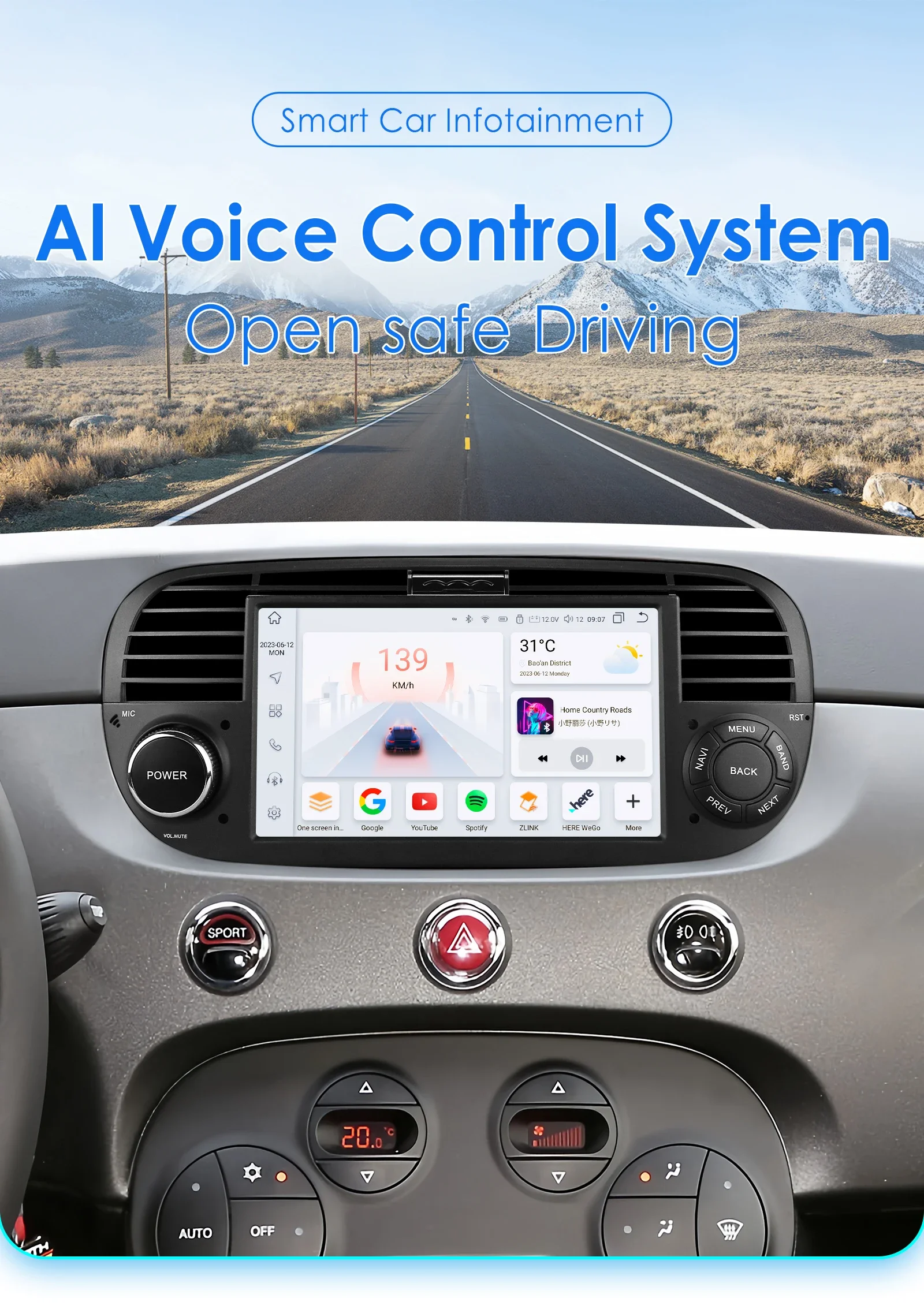 4G WIFI Android беспроводной Carplay для Fiat 500 2007-2015 Автомобильный радиоприемник мультимедийный видеоплеер 2din GPS-навигация Стерео 7 "Экран FM
4G WIFI Android беспроводной Carplay для Fiat 500 2007-2015 Автомобильный радиоприемник мультимедийный видеоплеер 2din GPS-навигация Стерео 7 "Экран FM
