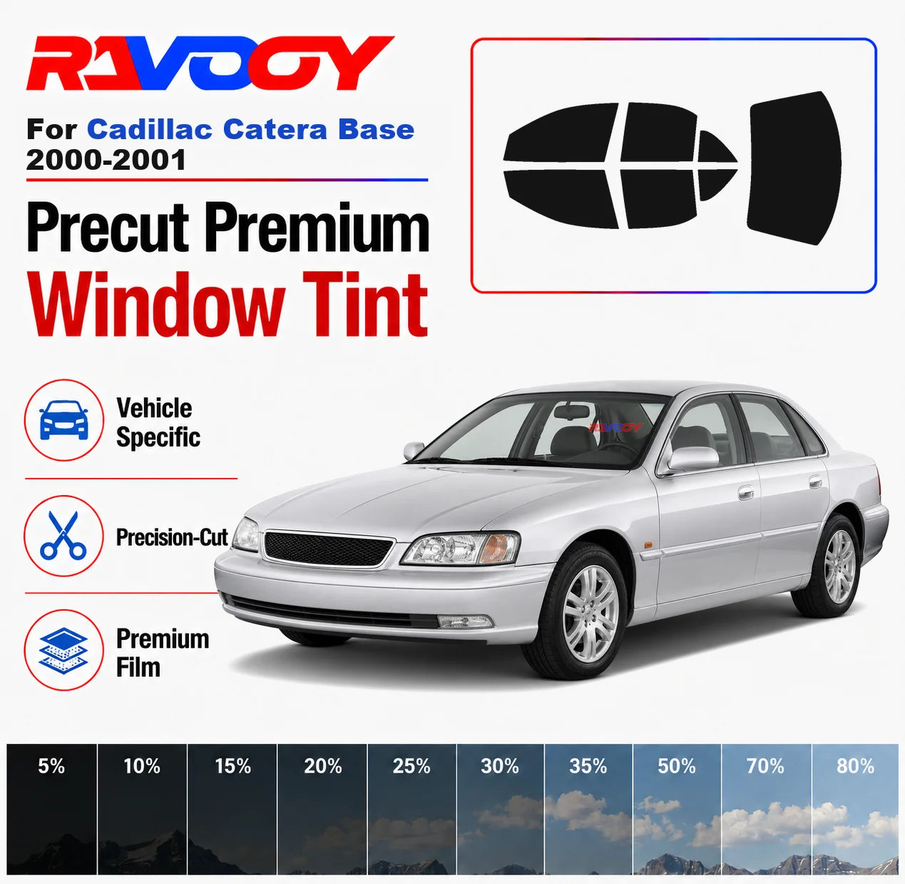 Premium Precut Window Tint Kit Front Rear Windows Rear Windshield For Cadillac Catera Base 2000-2001 Car Solar Nano Ceramic Film
Premium Precut Window Tint Kit Front Rear Windows Rear Windshield For Cadillac Catera Base 2000-2001 Car Solar Nano Ceramic Film