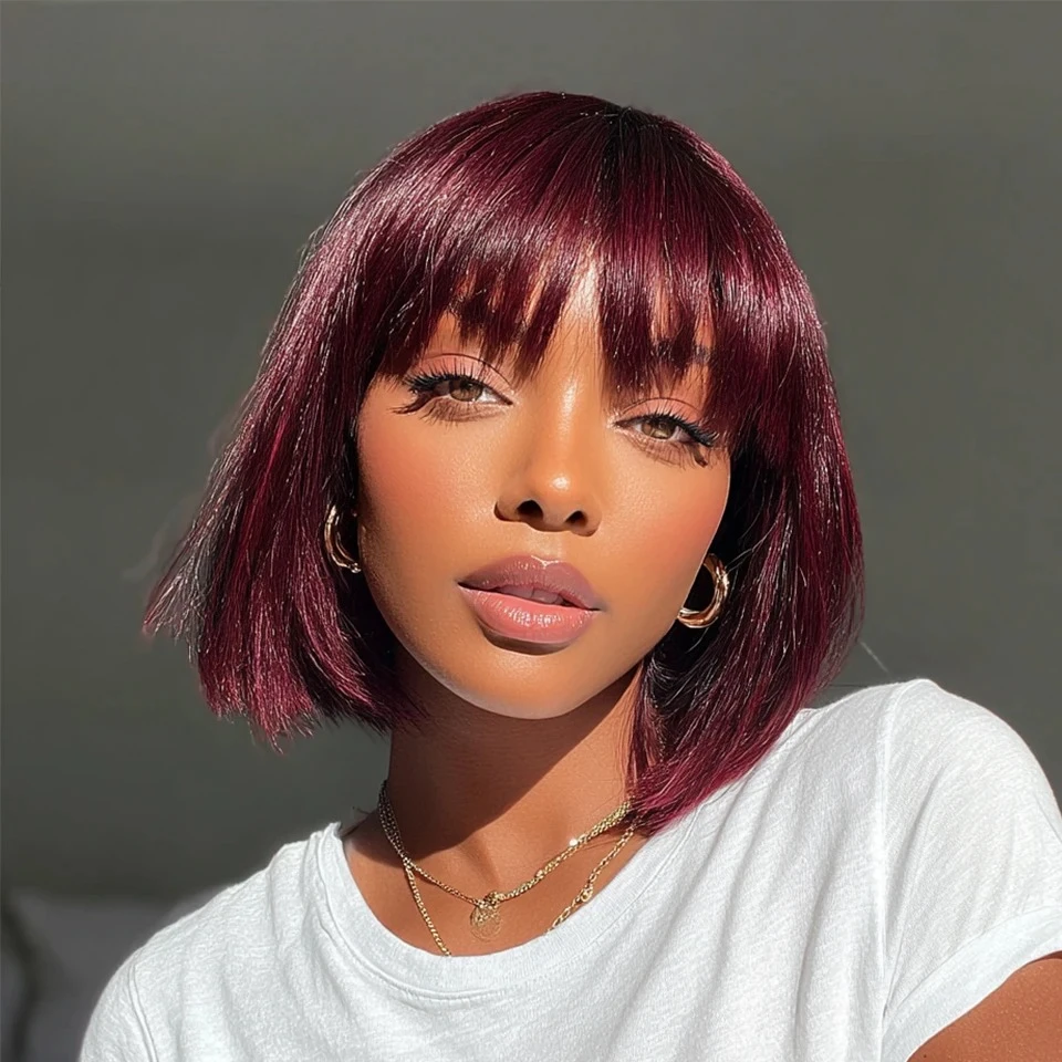 Rebecca 100% Human Hair Straight Bob Wig Short Brazilian Non-Remy Hair Wig for Women Average Cap Only Darken Dye Free Wig Cap
Rebecca 100% Human Hair Straight Bob Wig Short Brazilian Non-Remy Hair Wig for Women Average Cap Only Darken Dye Free Wig Cap