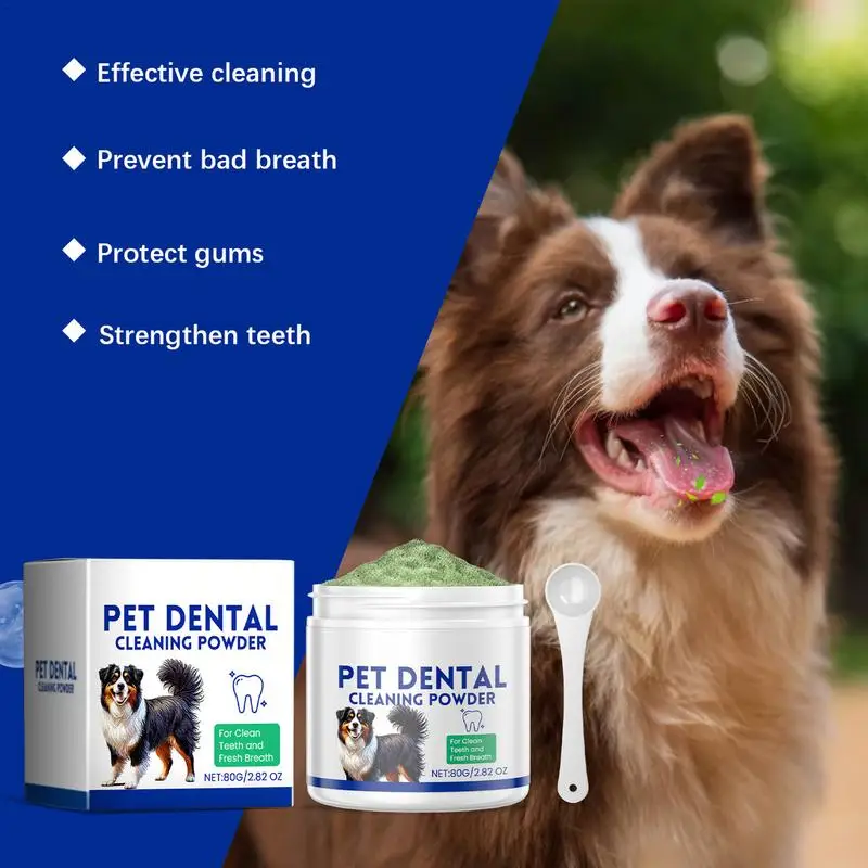Dog Teeth Cleaning Powder 80g Gentle Green Powder Dog Stain Remover Teeth Stone Cleaner Odorless Teeth Care Products with Scoop
Dog Teeth Cleaning Powder 80g Gentle Green Powder Dog Stain Remover Teeth Stone Cleaner Odorless Teeth Care Products with Scoop