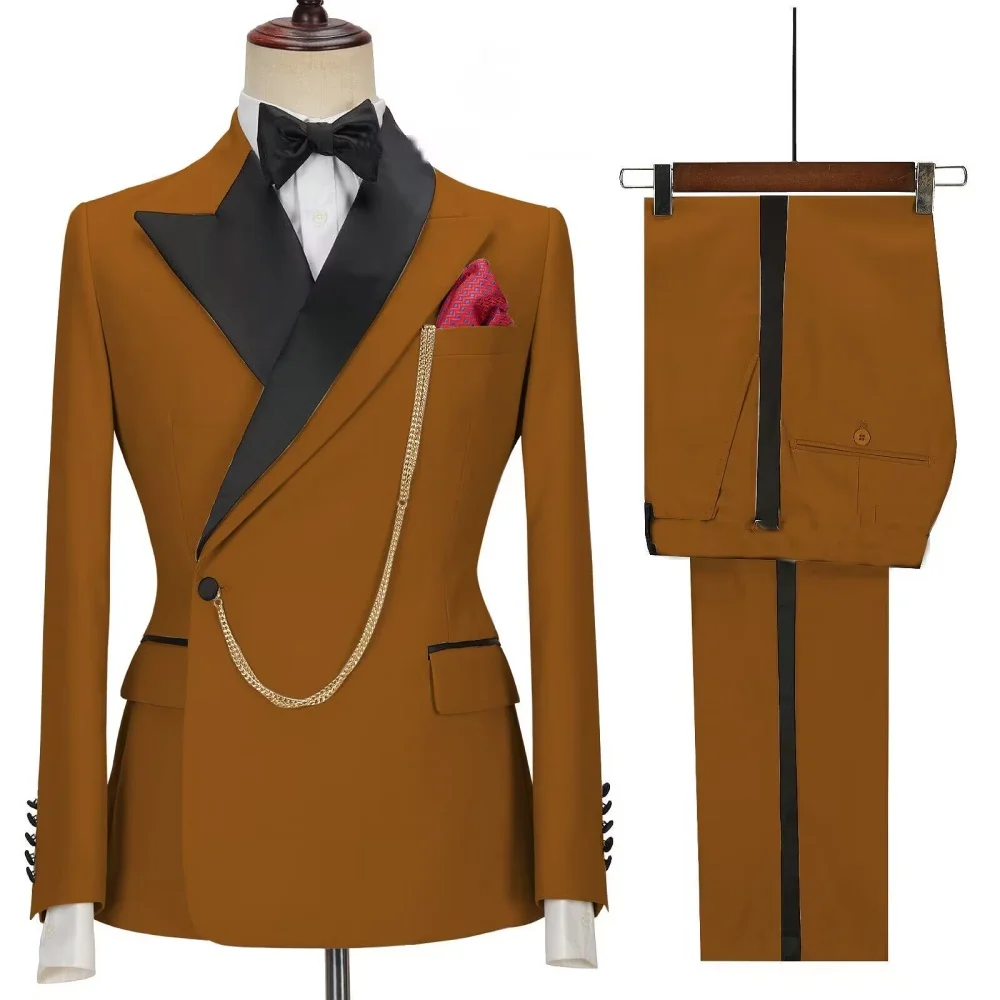 2 Piece Men's Tuxedo Regular Fit Blazer Pants Single Breasted Business Prom Wedding Set Men's Formal Clothes
2 Piece Men's Tuxedo Regular Fit Blazer Pants Single Breasted Business Prom Wedding Set Men's Formal Clothes