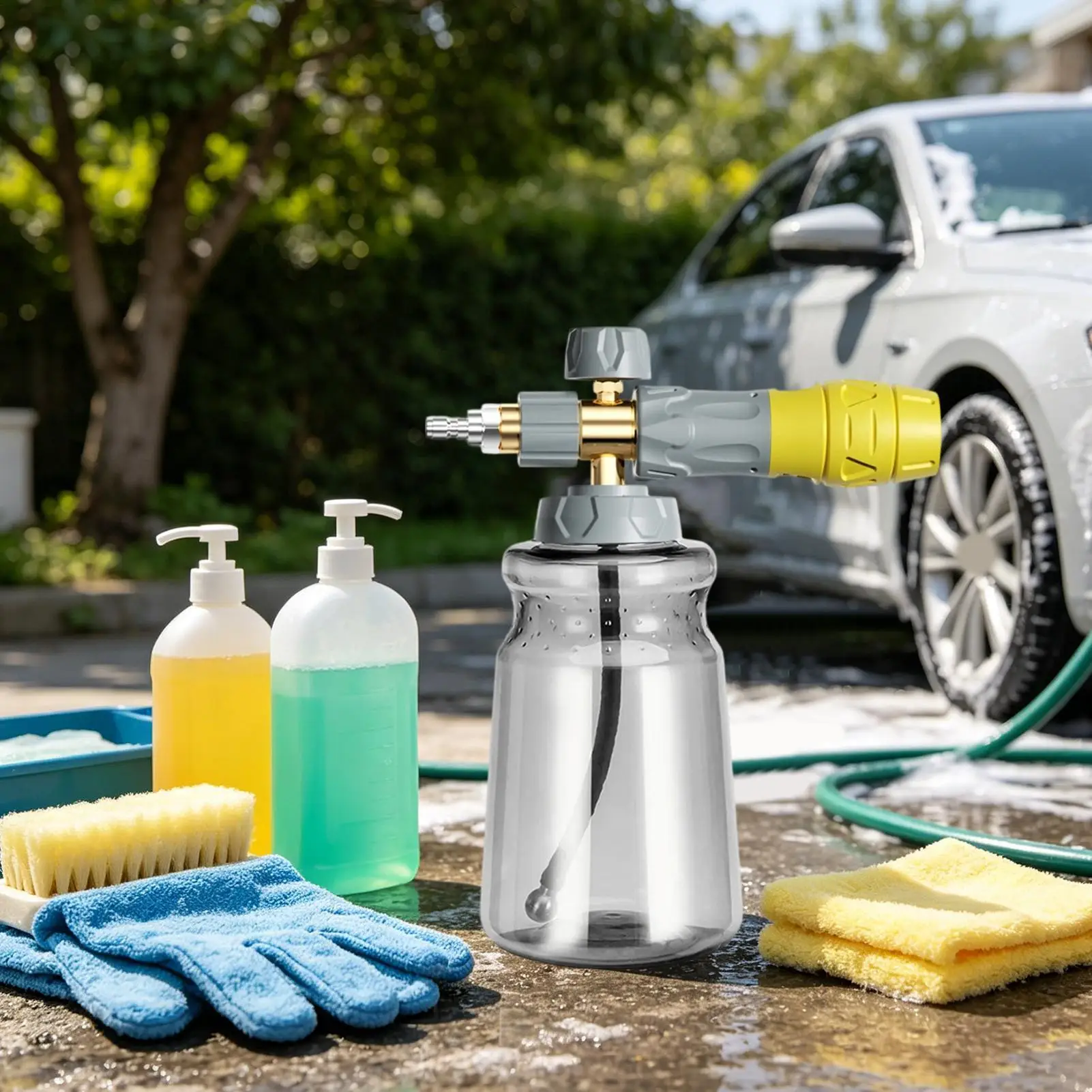 Foam Cannon 1000ml Auto Washing Pressure Foaming Sprayer For Detailers Drivers Home Garage Shop Trucks Sedans SUVs RVs Patio
Foam Cannon 1000ml Auto Washing Pressure Foaming Sprayer For Detailers Drivers Home Garage Shop Trucks Sedans SUVs RVs Patio