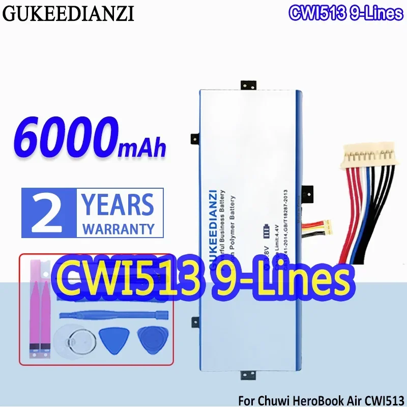 6000 мАч для Chuwi HeroBook Air CWI513 11,6 дюйма MB 2455012 НВ- 3492107 -2С 3791229 C H- 3585229 P 10-контактный 9-линейный аккумулятор для ноутбука
6000 мАч для Chuwi HeroBook Air CWI513 11,6 дюйма MB 2455012 НВ- 3492107 -2С 3791229 C H- 3585229 P 10-контактный 9-линейный аккумулятор для ноутбука
