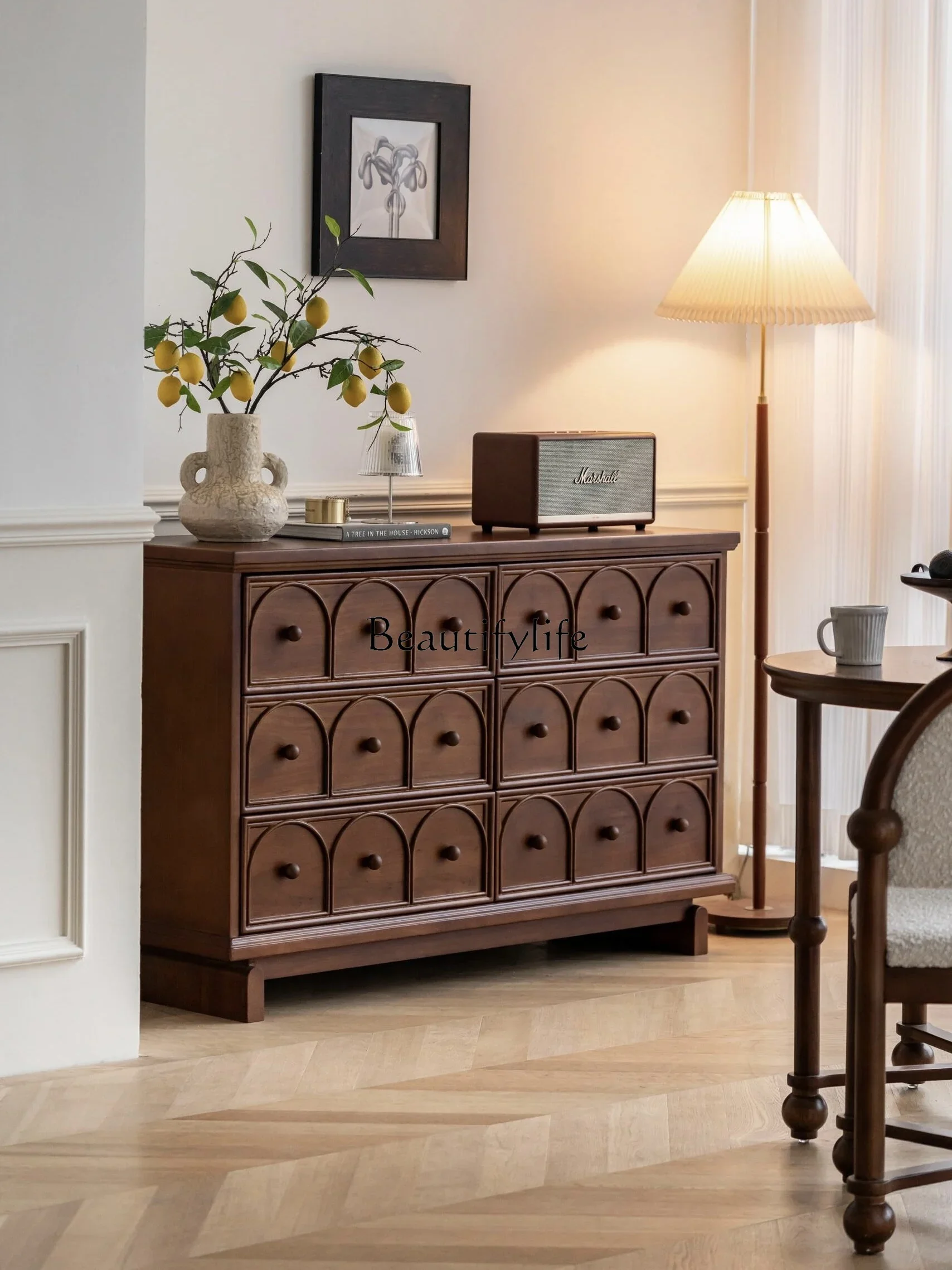 yj7 French retro solid wood six-bucket cabinet against the wall bedroom living room storage locker
yj7 French retro solid wood six-bucket cabinet against the wall bedroom living room storage locker
