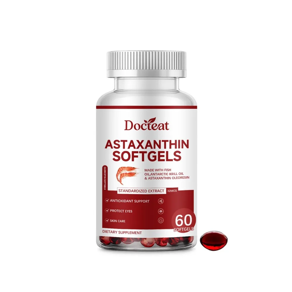 Docteat Astaxanthin Softgels 60 CT Antarctic Krill Oil, Quercetin, Vitamin E, Standardized Extract, Protect Eyes, Wellness
Docteat Astaxanthin Softgels 60 CT Antarctic Krill Oil, Quercetin, Vitamin E, Standardized Extract, Protect Eyes, Wellness