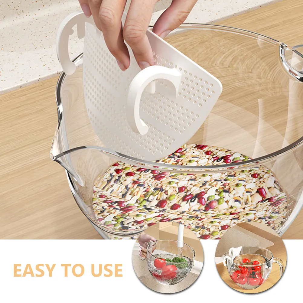 Rice Sieve Reusable Strainer Large Capacity Nonslip Handle Kitchen Tool Plastic Fruit Colander Vegetable Washer Efficient
Rice Sieve Reusable Strainer Large Capacity Nonslip Handle Kitchen Tool Plastic Fruit Colander Vegetable Washer Efficient