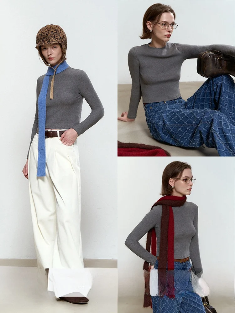 CECI Long Termism Light Spring Series Slim Fit round Neck Long Sleeve T-Shirt Pure Color Base Layer Versatile Simple Design
CECI Long Termism Light Spring Series Slim Fit round Neck Long Sleeve T-Shirt Pure Color Base Layer Versatile Simple Design