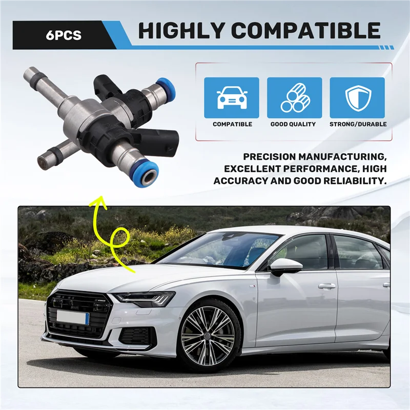 Exquisite-6Pcs Fuel Injector 06C906036H 06C906036G For A8 Quattro A7 Quattro A6 Quattro Q7 2015-2019
Exquisite-6Pcs Fuel Injector 06C906036H 06C906036G For A8 Quattro A7 Quattro A6 Quattro Q7 2015-2019