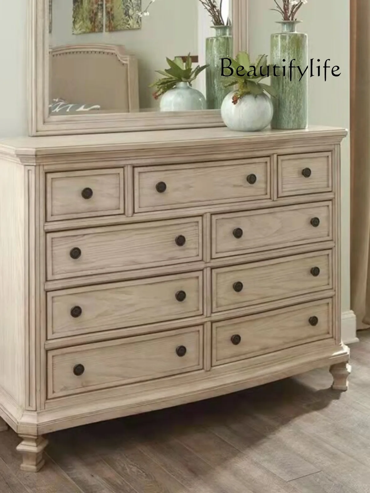 American Country Solid Wood Nine-Drawer Cabinet Vintage Distressed Bedroom French Dining Side Entrance Locker
American Country Solid Wood Nine-Drawer Cabinet Vintage Distressed Bedroom French Dining Side Entrance Locker
