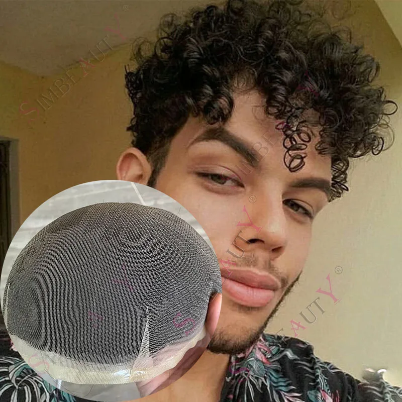 15mm 18mm Afro Curly Jet Black Brown Human Hair Wig for Men Bleached Knots Full Lace System Male Toupee Curly Man Wigs Hairpiece
15mm 18mm Afro Curly Jet Black Brown Human Hair Wig for Men Bleached Knots Full Lace System Male Toupee Curly Man Wigs Hairpiece