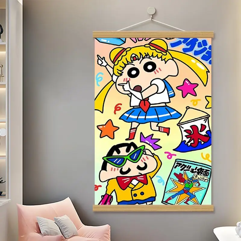 New Crayon Shinchan Anime Solid Wood Hanging Picture Poster Canvas Scroll Children's House, Living Room Decorations Crafts Gifts
New Crayon Shinchan Anime Solid Wood Hanging Picture Poster Canvas Scroll Children's House, Living Room Decorations Crafts Gifts