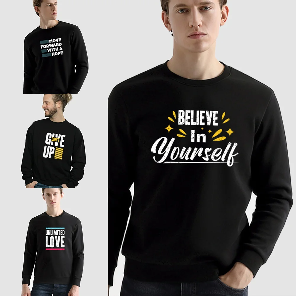 Men's Round Neck Black Pullover Long Sleeve Spring Autumn Thin Sweatshirt Clothes Casual Comfortable Phrase Series O-Neck Tops
Men's Round Neck Black Pullover Long Sleeve Spring Autumn Thin Sweatshirt Clothes Casual Comfortable Phrase Series O-Neck Tops