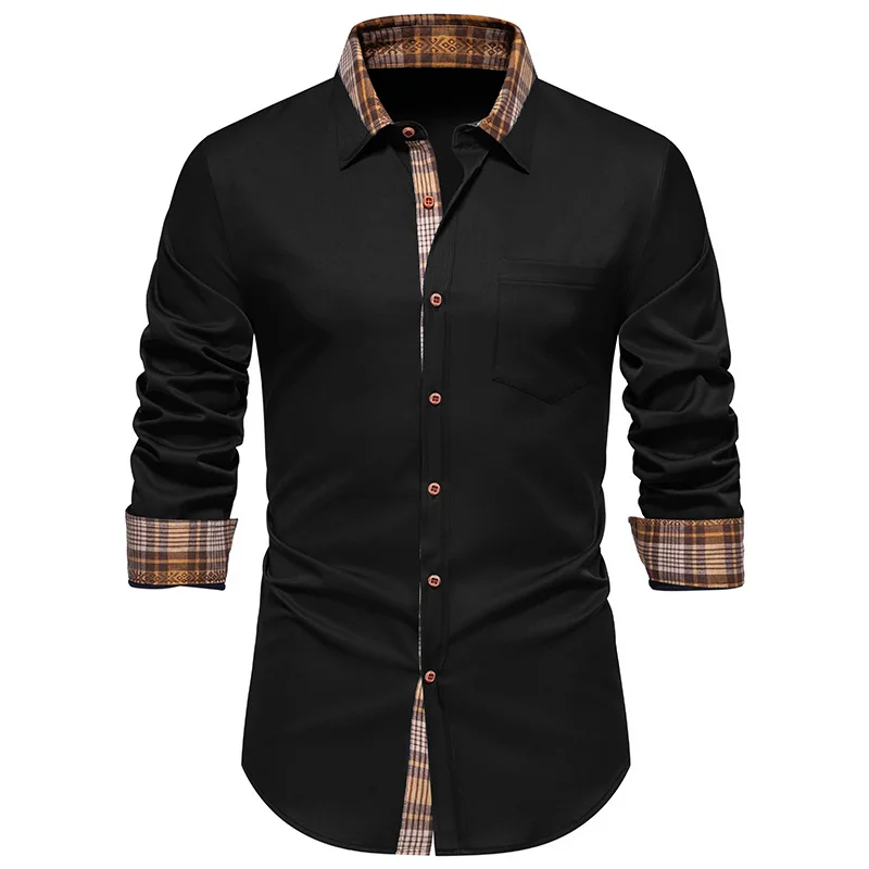 Retro Patchwork Long Sleeve Dress Shirt For Men Classic Business Workplace Office Shirt Male Vintage Wedding Prom Banquet Camisa
Retro Patchwork Long Sleeve Dress Shirt For Men Classic Business Workplace Office Shirt Male Vintage Wedding Prom Banquet Camisa
