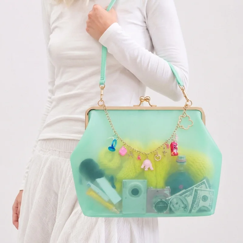 Candy Colored Pvc Jelly Shoulder Bag Women's Trendy Niche Shell Clip Bag Large Capacity Transparent Waterproof Shopping Bag
Candy Colored Pvc Jelly Shoulder Bag Women's Trendy Niche Shell Clip Bag Large Capacity Transparent Waterproof Shopping Bag