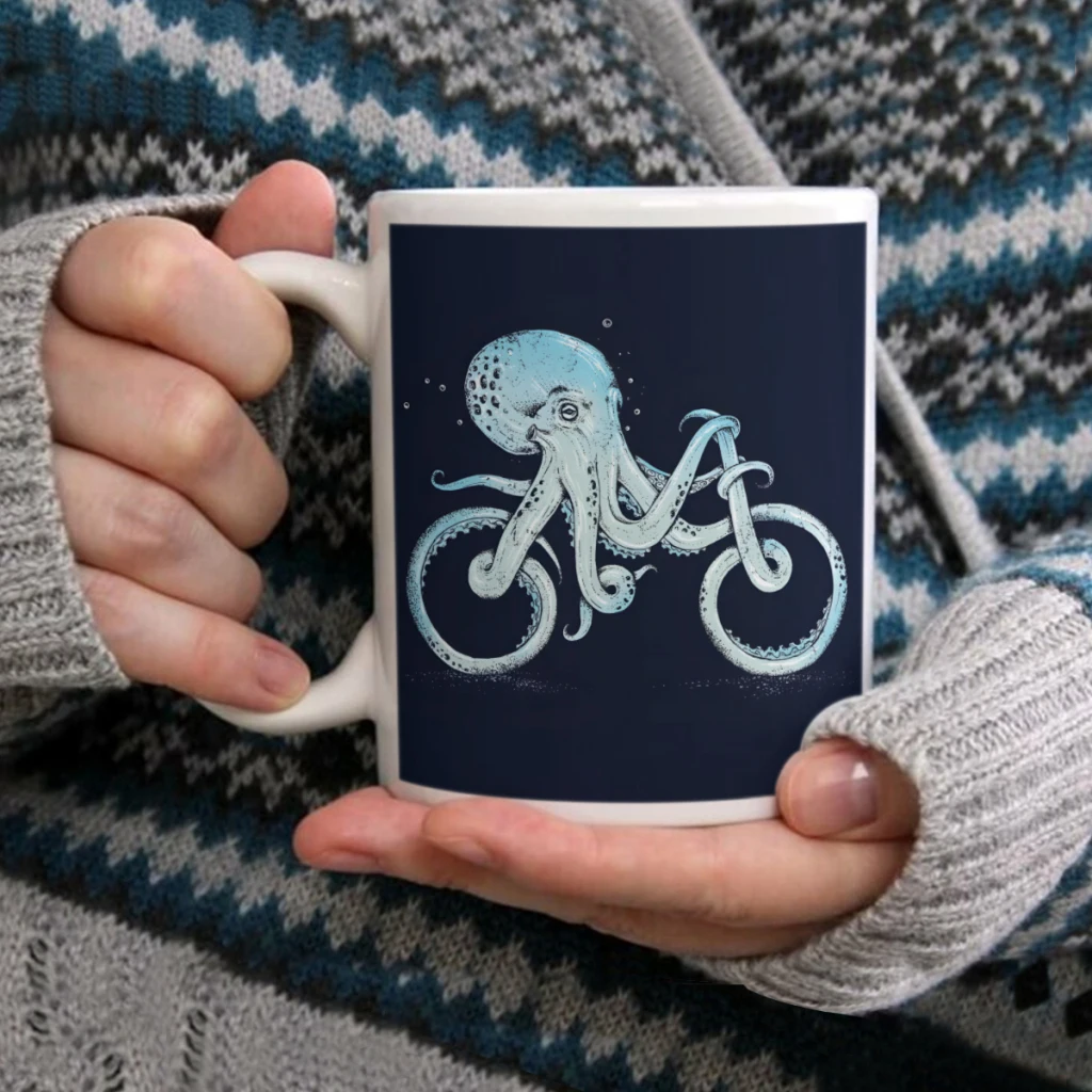 Octopus BikeCoffee Mug Tea Cup 11oz Coffee Cup Funny Birthday Ceramic Mug Personalized Cup
Octopus BikeCoffee Mug Tea Cup 11oz Coffee Cup Funny Birthday Ceramic Mug Personalized Cup