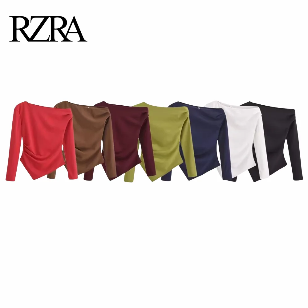 2025 RZRA Spring New Women's Fashion Casual Asymmetric Elastic Simple One Word Neck Long Sleeve Short Top
2025 RZRA Spring New Women's Fashion Casual Asymmetric Elastic Simple One Word Neck Long Sleeve Short Top