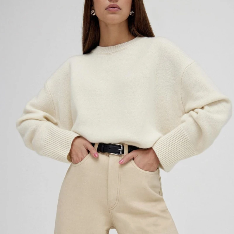New Round Neck Women Knitted Sweater Fashion Autumn Casual Pullover Top Solid Color Soft Loose Basic Knitwear Jumper Sweater
New Round Neck Women Knitted Sweater Fashion Autumn Casual Pullover Top Solid Color Soft Loose Basic Knitwear Jumper Sweater