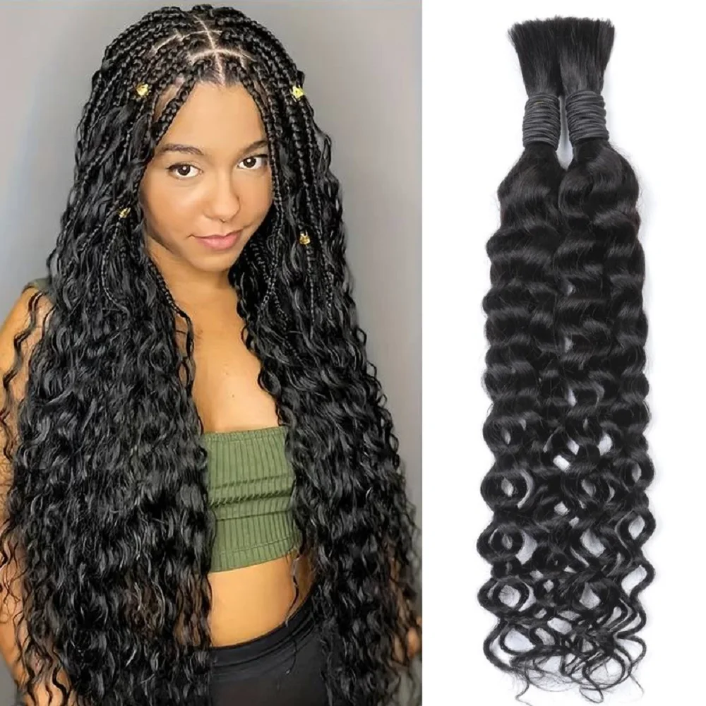 Boho Hair for Braiding 50g Per Bundle Water Wave Bulk Human Hair Bundles 16-26Inch Human Braiding Hair for Boho Braids Curly
Boho Hair for Braiding 50g Per Bundle Water Wave Bulk Human Hair Bundles 16-26Inch Human Braiding Hair for Boho Braids Curly