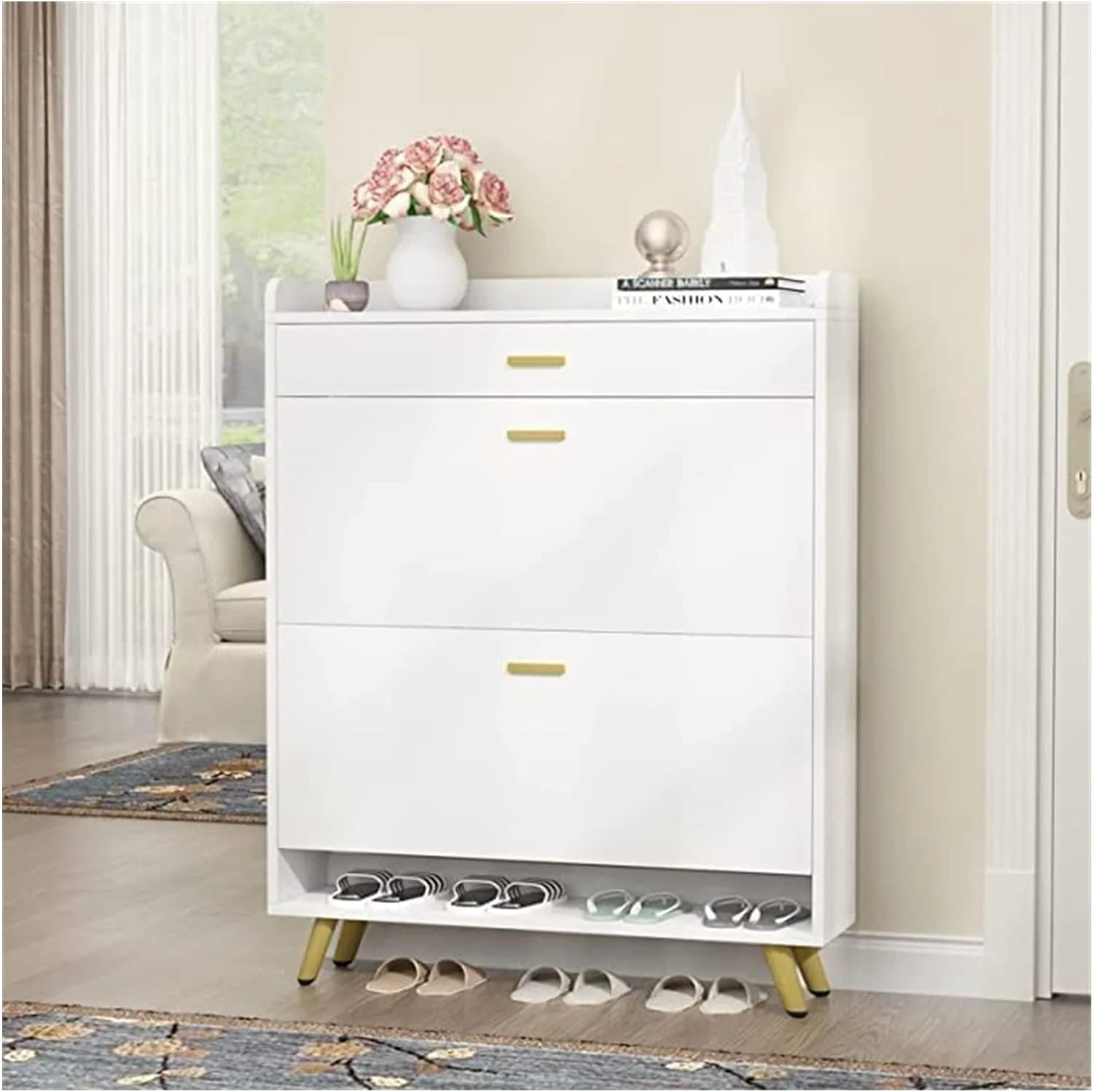 Tipping bucket shoe rack, indoor storage at the door of the home, large capacity, ultra-thin, narrow and economical dust-proof
Tipping bucket shoe rack, indoor storage at the door of the home, large capacity, ultra-thin, narrow and economical dust-proof