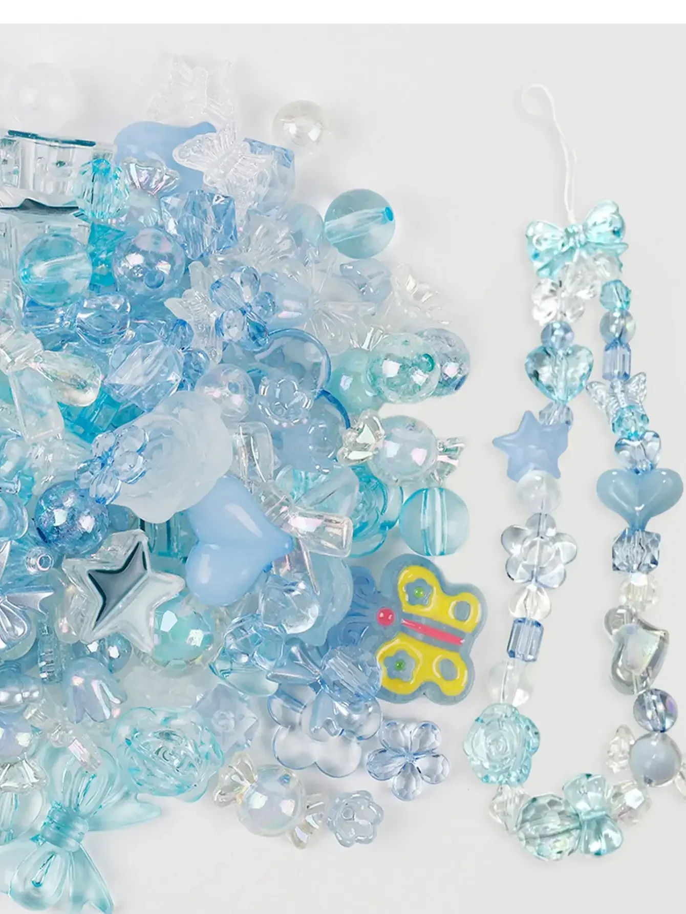 1 Bag Assorted Loose Acrylic Beads For DIY Jewelry Making, Includes Flowers, Butterflies, Hearts (120g/240g)
1 Bag Assorted Loose Acrylic Beads For DIY Jewelry Making, Includes Flowers, Butterflies, Hearts (120g/240g)