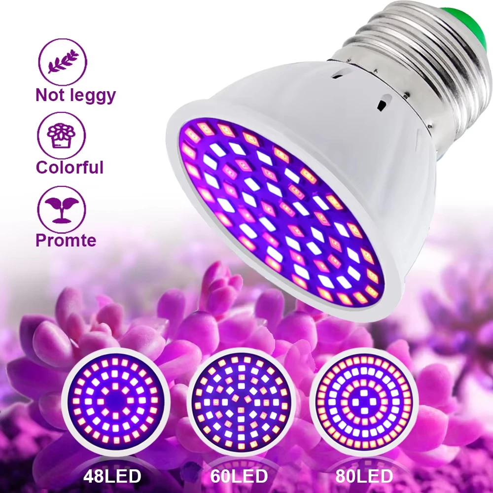 E27 60 80LEDs LED Grow Bulb 220V Full Spectrum LED UV Planting Greenhouse Hydroponic Growth Light Indoor Plant Phyto Flower Lamp
E27 60 80LEDs LED Grow Bulb 220V Full Spectrum LED UV Planting Greenhouse Hydroponic Growth Light Indoor Plant Phyto Flower Lamp