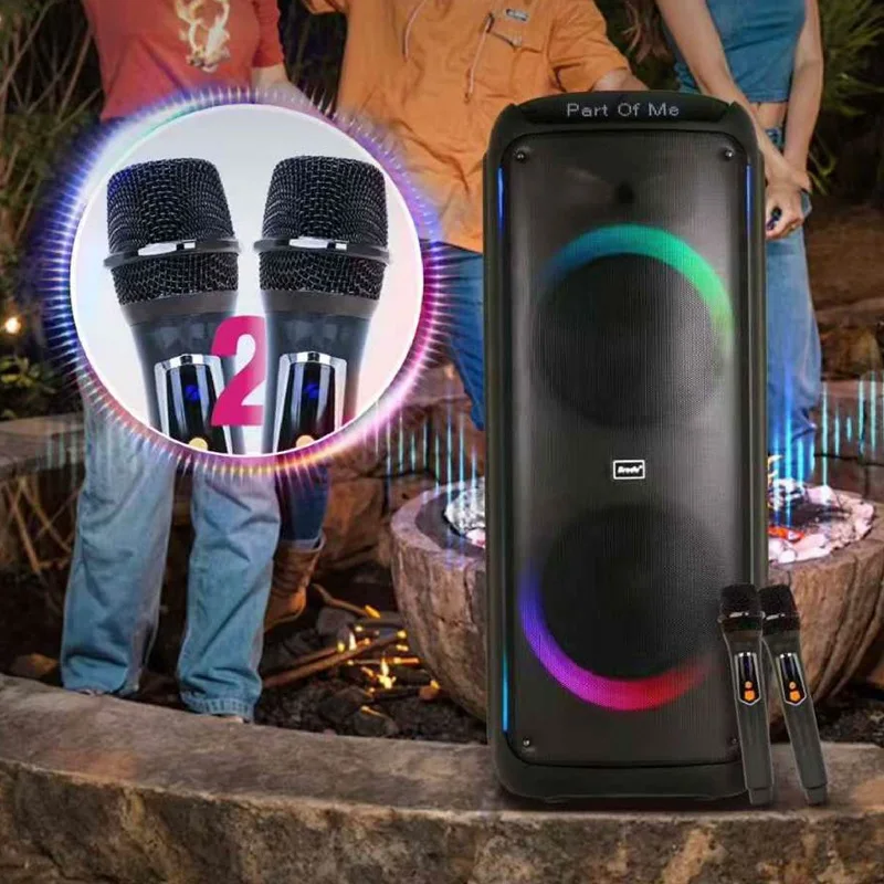 Dual 12 Inch Karaoke Bt Speaker Dj Party Usb Portable Woofer Speaker With Microphones Rgb Light High Power 150w Speaker Bts-2125
Dual 12 Inch Karaoke Bt Speaker Dj Party Usb Portable Woofer Speaker With Microphones Rgb Light High Power 150w Speaker Bts-2125
