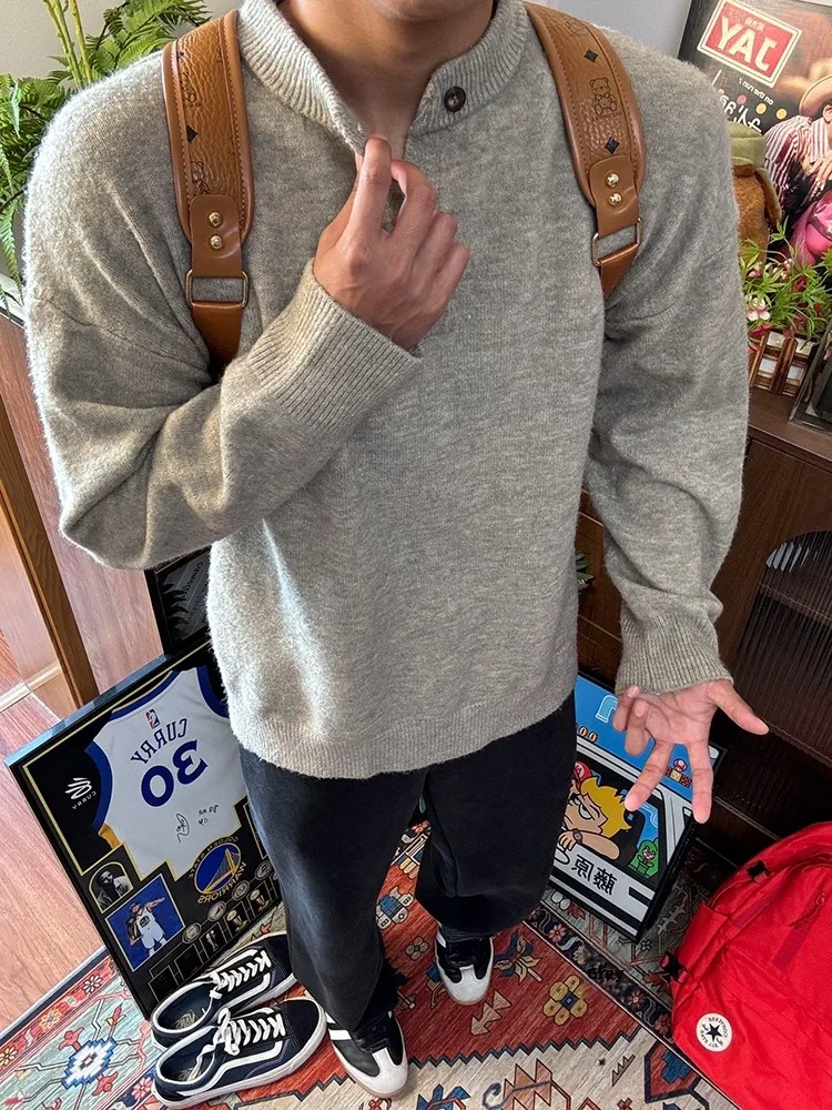 Мужской вязаный свитер American Sle с воротником Генри, мягкий, удобный, тяжелый, осенне-зимний, внутренняя одежда Base irt Cleanfit
Мужской вязаный свитер American Sle с воротником Генри, мягкий, удобный, тяжелый, осенне-зимний, внутренняя одежда Base irt Cleanfit