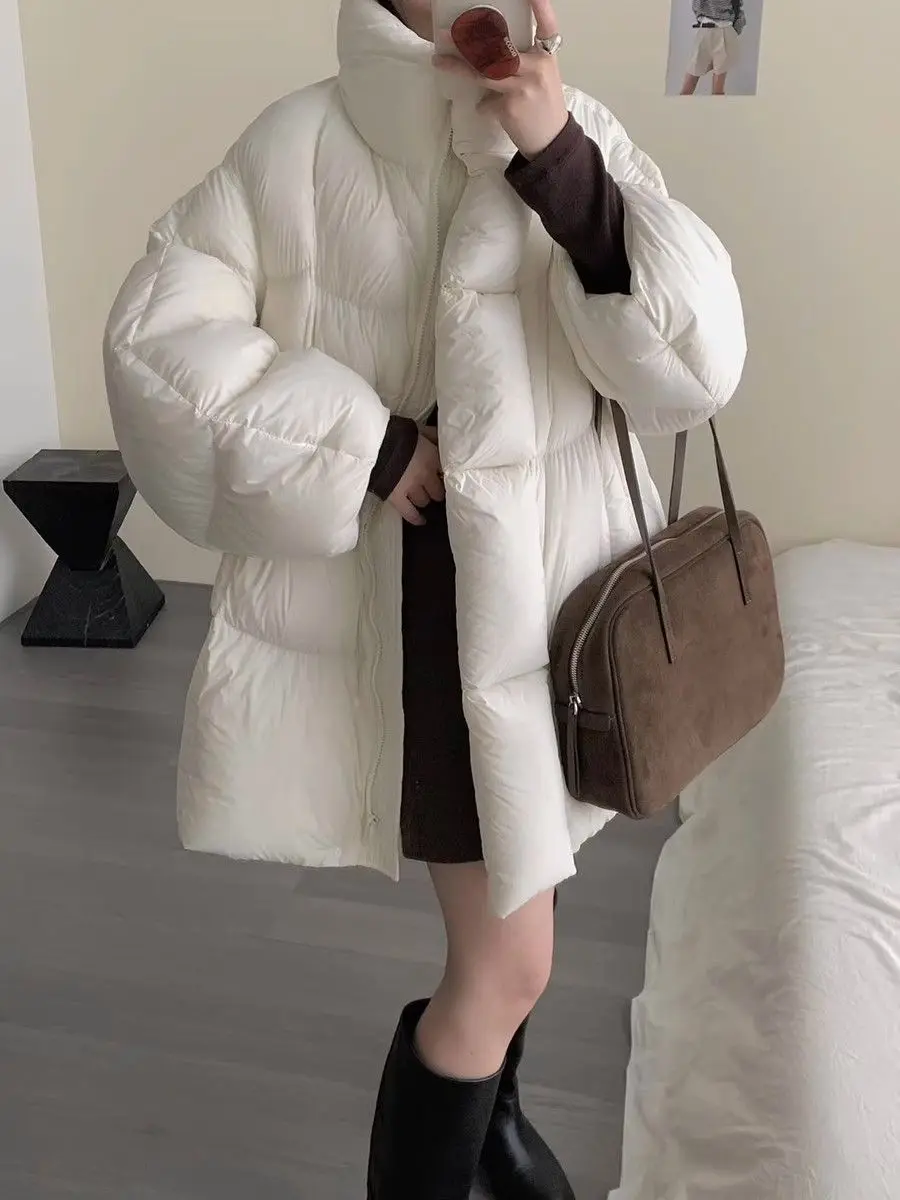 Korean Style Soft Fluffy Cotton Coat Women Fashion Stand Collar Loose Mid-length Warm Overcoat Female Lightweight Winter Jackets
Korean Style Soft Fluffy Cotton Coat Women Fashion Stand Collar Loose Mid-length Warm Overcoat Female Lightweight Winter Jackets