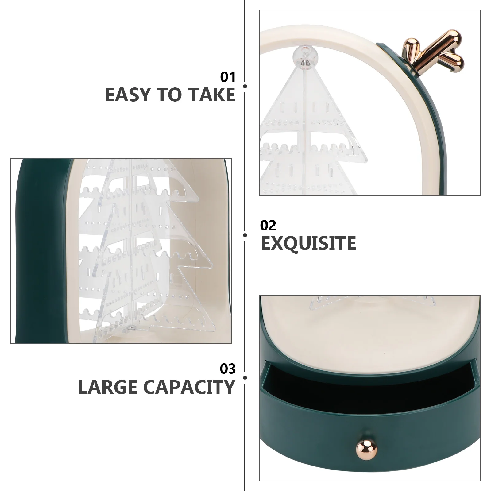 Jewelry Storage Box ganizer Necklace Earrings Rack Display St Holder Rings Large Capacity Lightweight Portable Plastic Material
Jewelry Storage Box ganizer Necklace Earrings Rack Display St Holder Rings Large Capacity Lightweight Portable Plastic Material