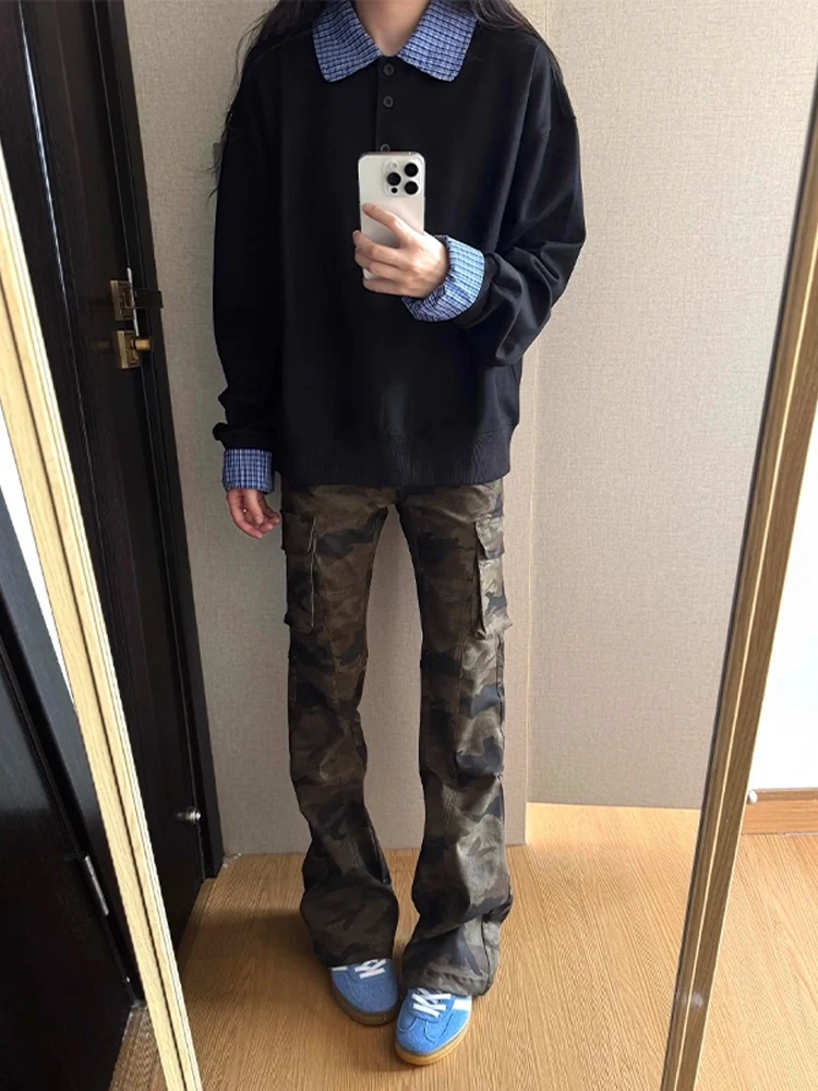 Retro Camouflage Workwear Pants Men's High Waist Flared Jeans CleanFit Stand Edition Autumn Faion Street Sle
Retro Camouflage Workwear Pants Men's High Waist Flared Jeans CleanFit Stand Edition Autumn Faion Street Sle