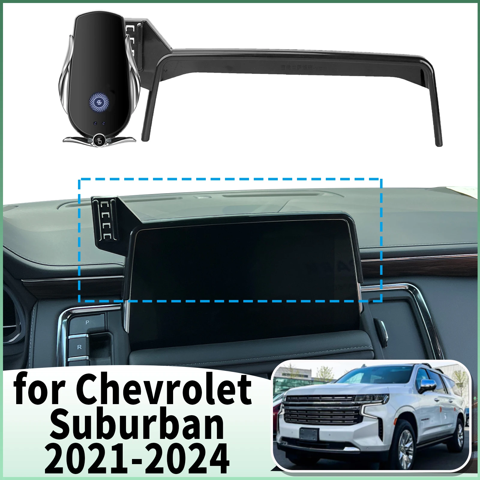 fit for Chevrolet Suburban 2021 2022 2023 2024 Specific Dashboard Navigation Phone Holder Mount Design Car accessoires 
fit for Chevrolet Suburban 2021 2022 2023 2024 Specific Dashboard Navigation Phone Holder Mount Design Car accessoires