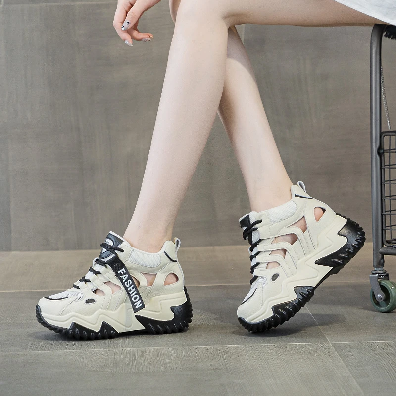 Summer Hollow Out Chunky Dad Sneakers Hidden Height Increasing Breathable Mesh Casual Sandals Shoes With Colorful Accent Fashion
Summer Hollow Out Chunky Dad Sneakers Hidden Height Increasing Breathable Mesh Casual Sandals Shoes With Colorful Accent Fashion