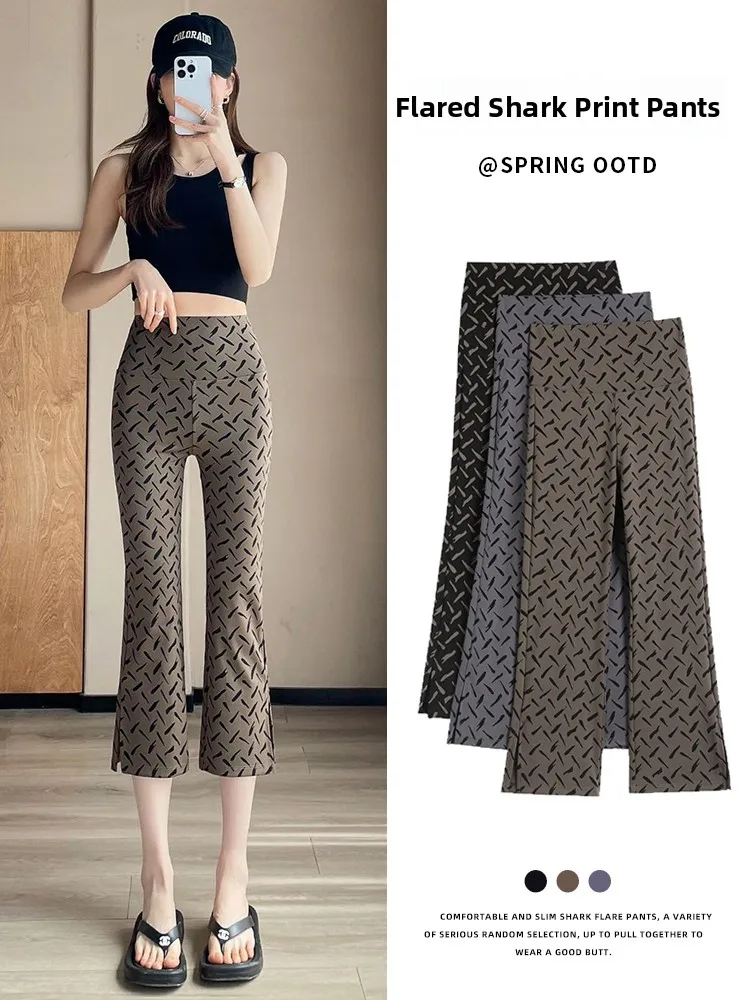 High Waist Yoga Pants Women's Summer Thin Leopard Print Split Micro Flared ark Pants High Waist Bell Bot Casual Pants
High Waist Yoga Pants Women's Summer Thin Leopard Print Split Micro Flared ark Pants High Waist Bell Bot Casual Pants