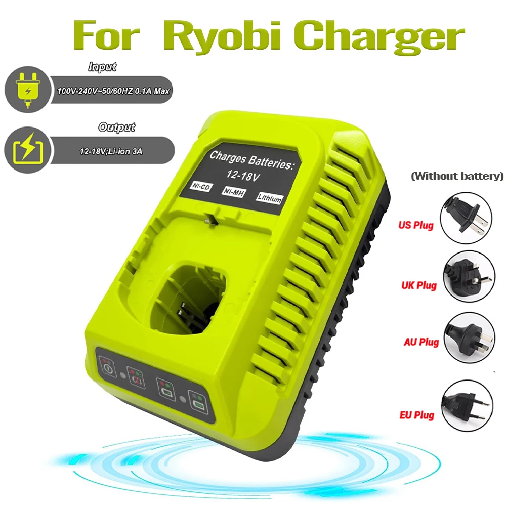 P117 P118 3A Battery Charger For Ryobi 12V-18V Ni-Cd Ni-Mh Lithium Battery P108 P102, P107, P103, P104, P105, P106
P117 P118 3A Battery Charger For Ryobi 12V-18V Ni-Cd Ni-Mh Lithium Battery P108 P102, P107, P103, P104, P105, P106