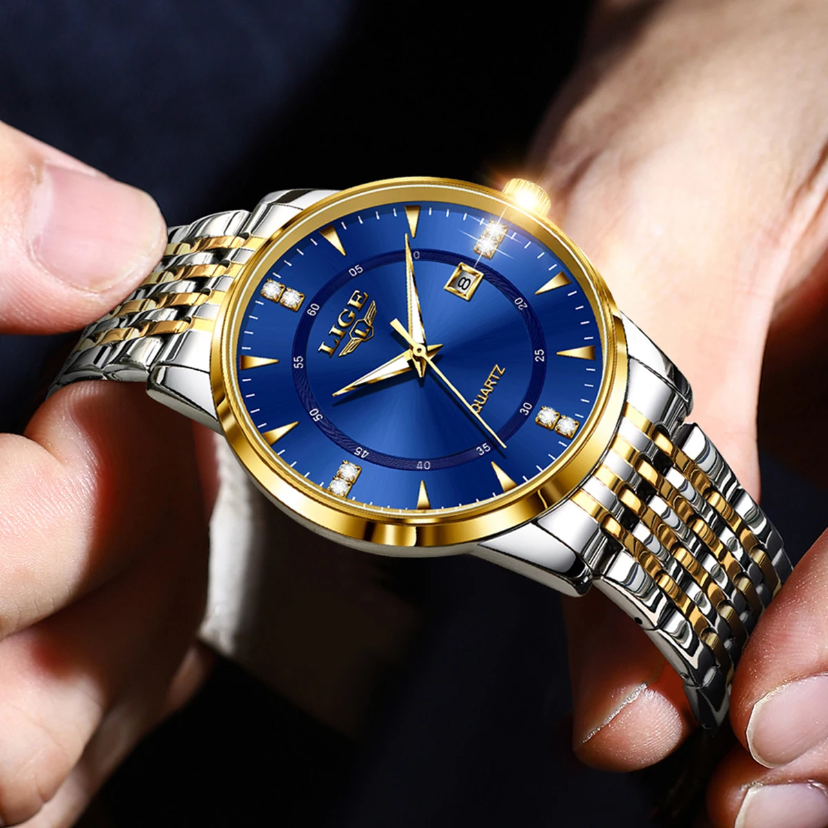 LIGE Luxury Quartz Wristwatches Mens Watch Stainless Steel Watches Luminous Date Waterproof Outdoor Diving Sports Watch reloj
LIGE Luxury Quartz Wristwatches Mens Watch Stainless Steel Watches Luminous Date Waterproof Outdoor Diving Sports Watch reloj